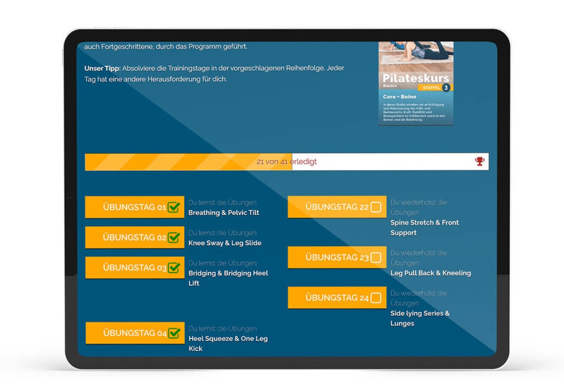 Pilates Online Kurs - So bleibst du motiviert